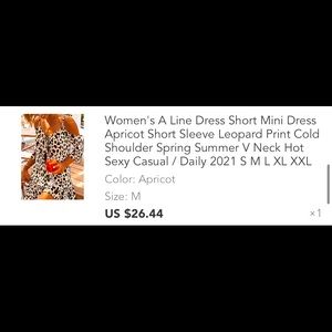 A line dress short sleeves off shoulder leopard